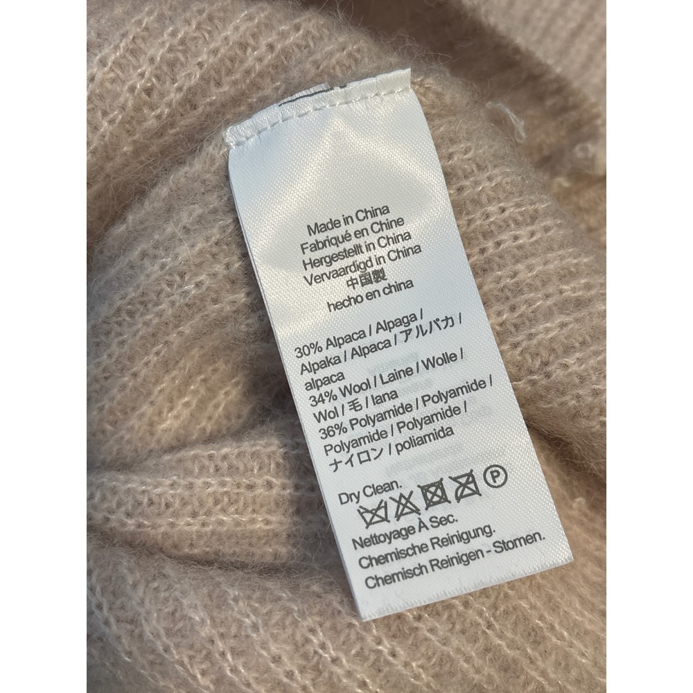J.Crew Alpaca Wool Blend Cropped Cardigan Sweater Heather Oatmeal XL - Picture 6 of 6